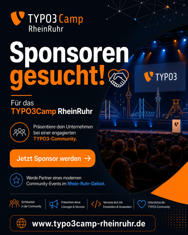 Planungssicherheit fürs TYPO3Camp RheinRuhr 2026